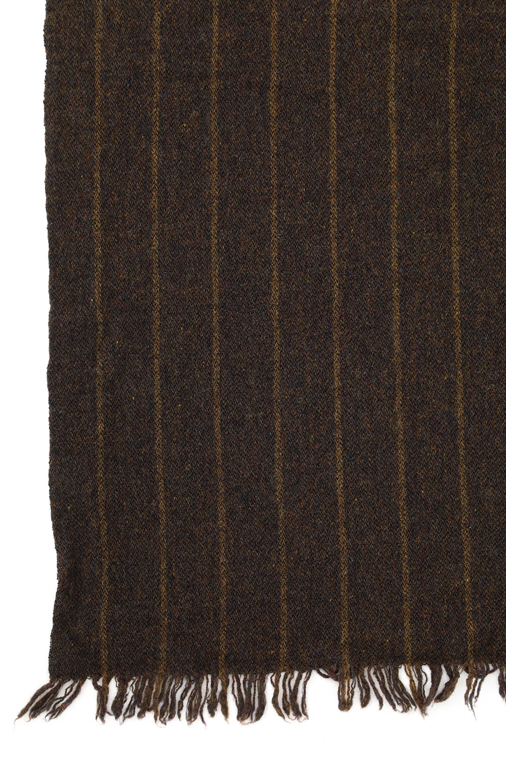 Wool Nylon switchover SCARF Black x Brown Stripe 0M2035010