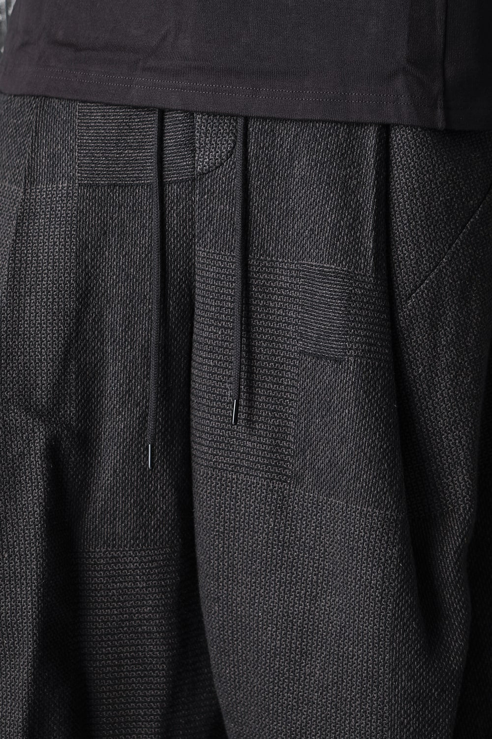 Half pants wool silk crazy check