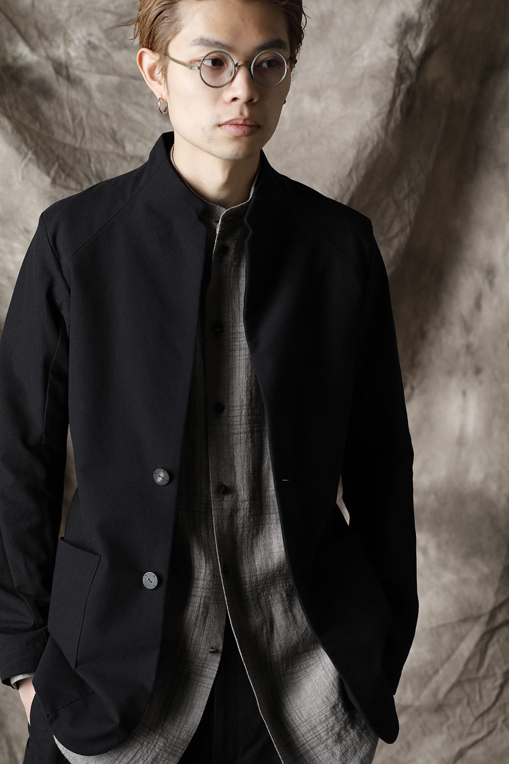 Jacket cotton / nylon Black