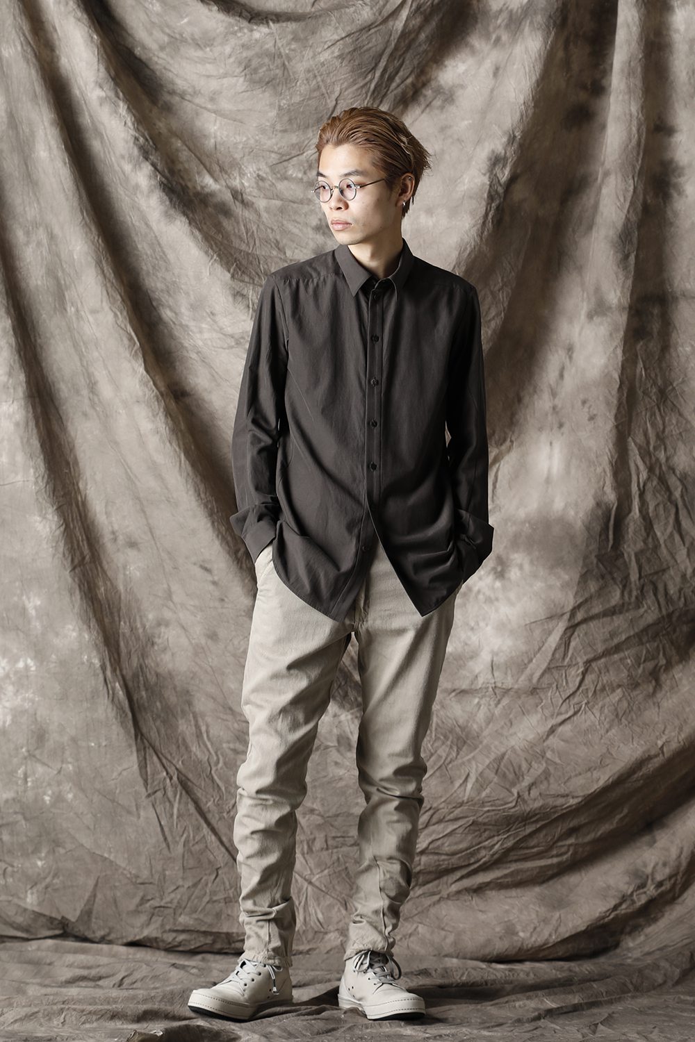 Drop clotch pants 8oz denim vintage wash