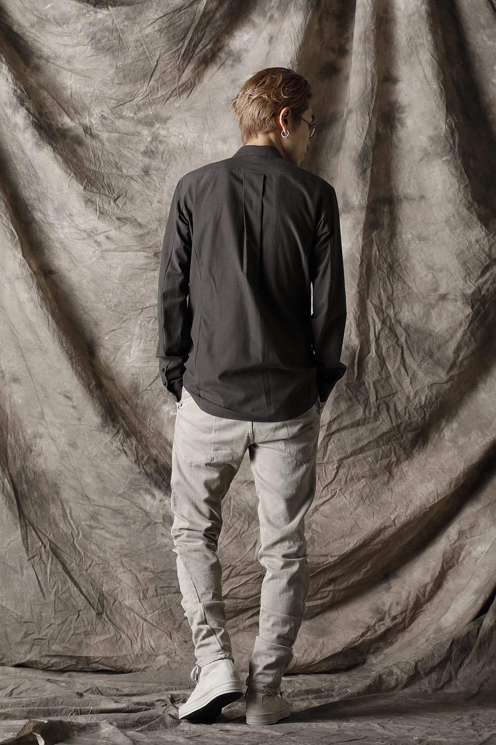 Drop clotch pants 8oz denim vintage wash