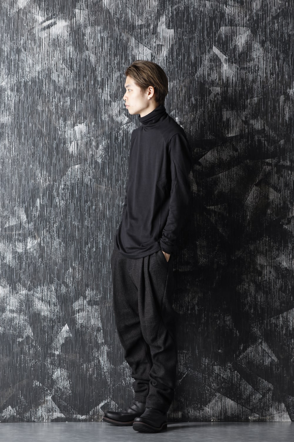 Easy pants wool silk crazy check