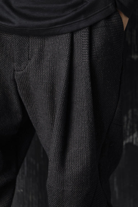 Easy pants wool silk crazy check