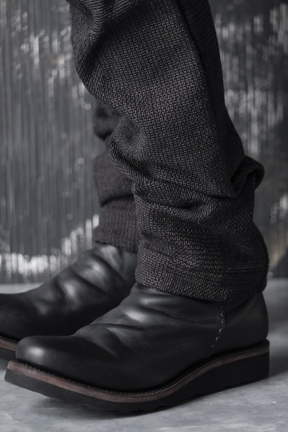 Easy pants wool silk crazy check