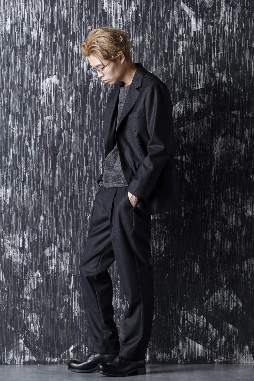 No Mulesin Wool Cashmare One Tack Slim Pants