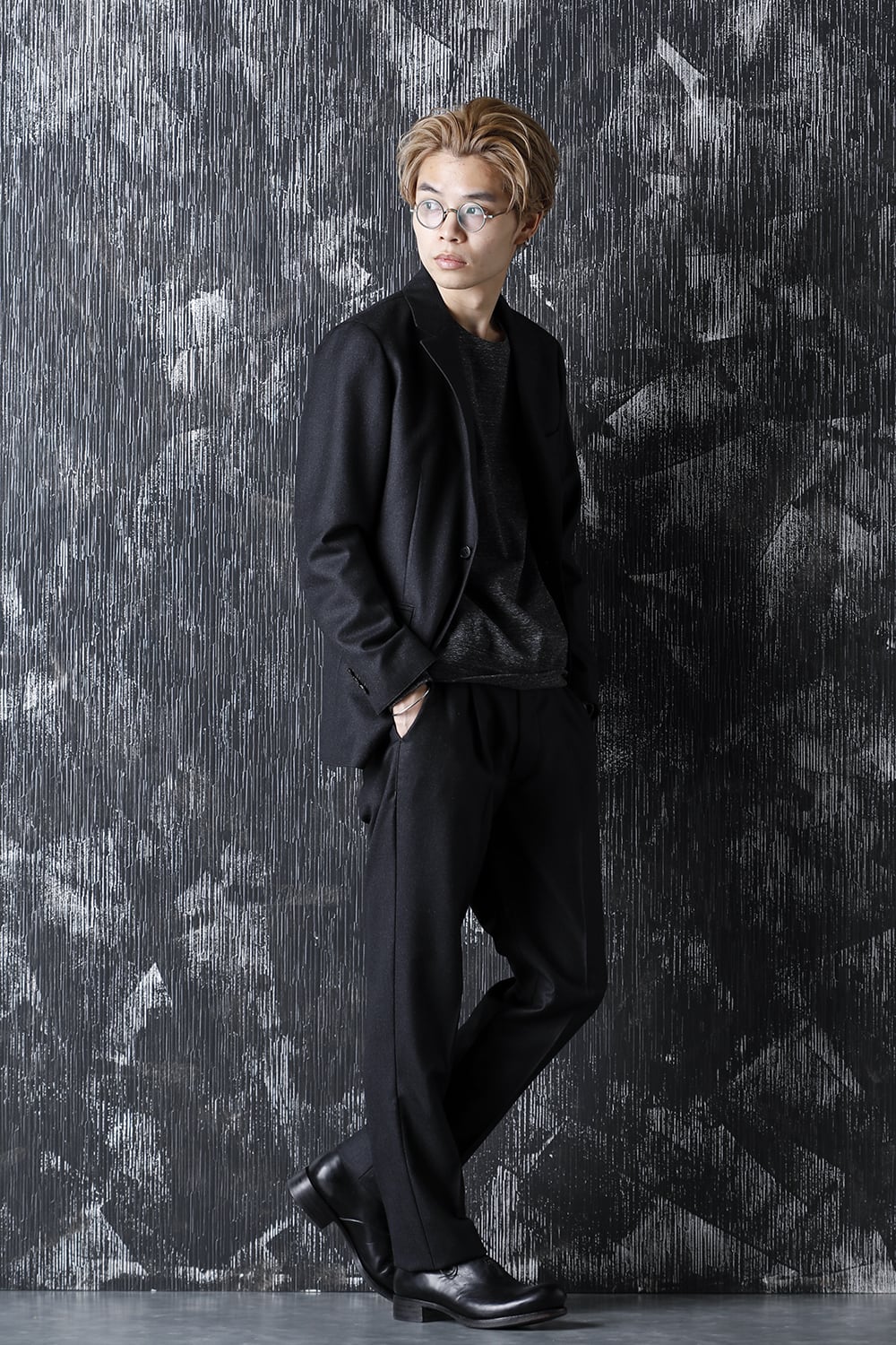 No Mulesin Wool Cashmare One Tack Slim Pants