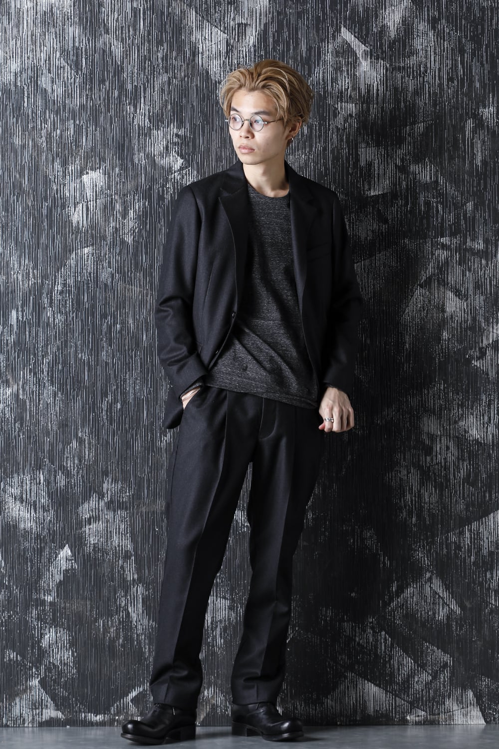 No Mulesin Wool Cashmare One Tack Slim Pants