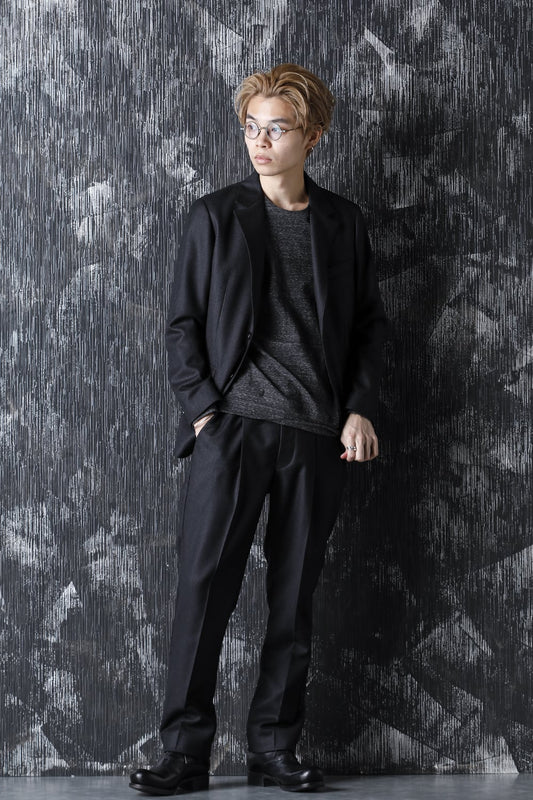 No Mulesin Wool Cashmare One Tack Slim Pants