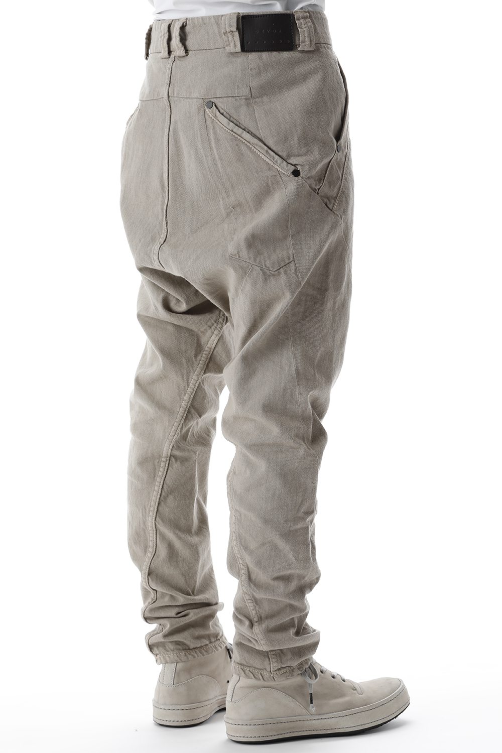 Drop clotch pants 8oz denim vintage wash