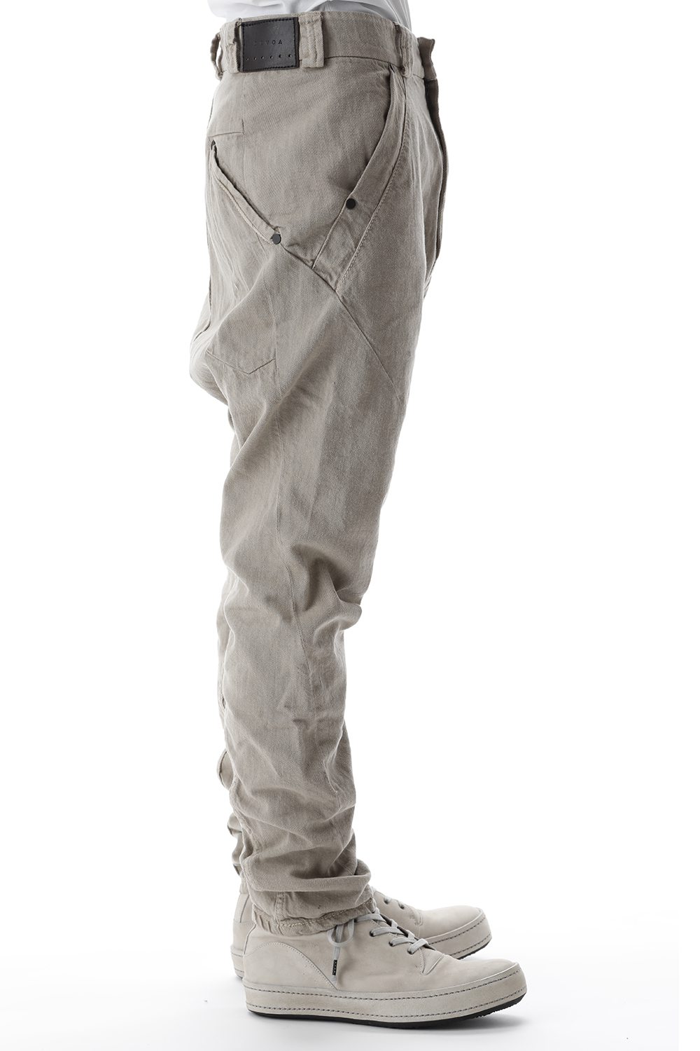 Drop clotch pants 8oz denim vintage wash