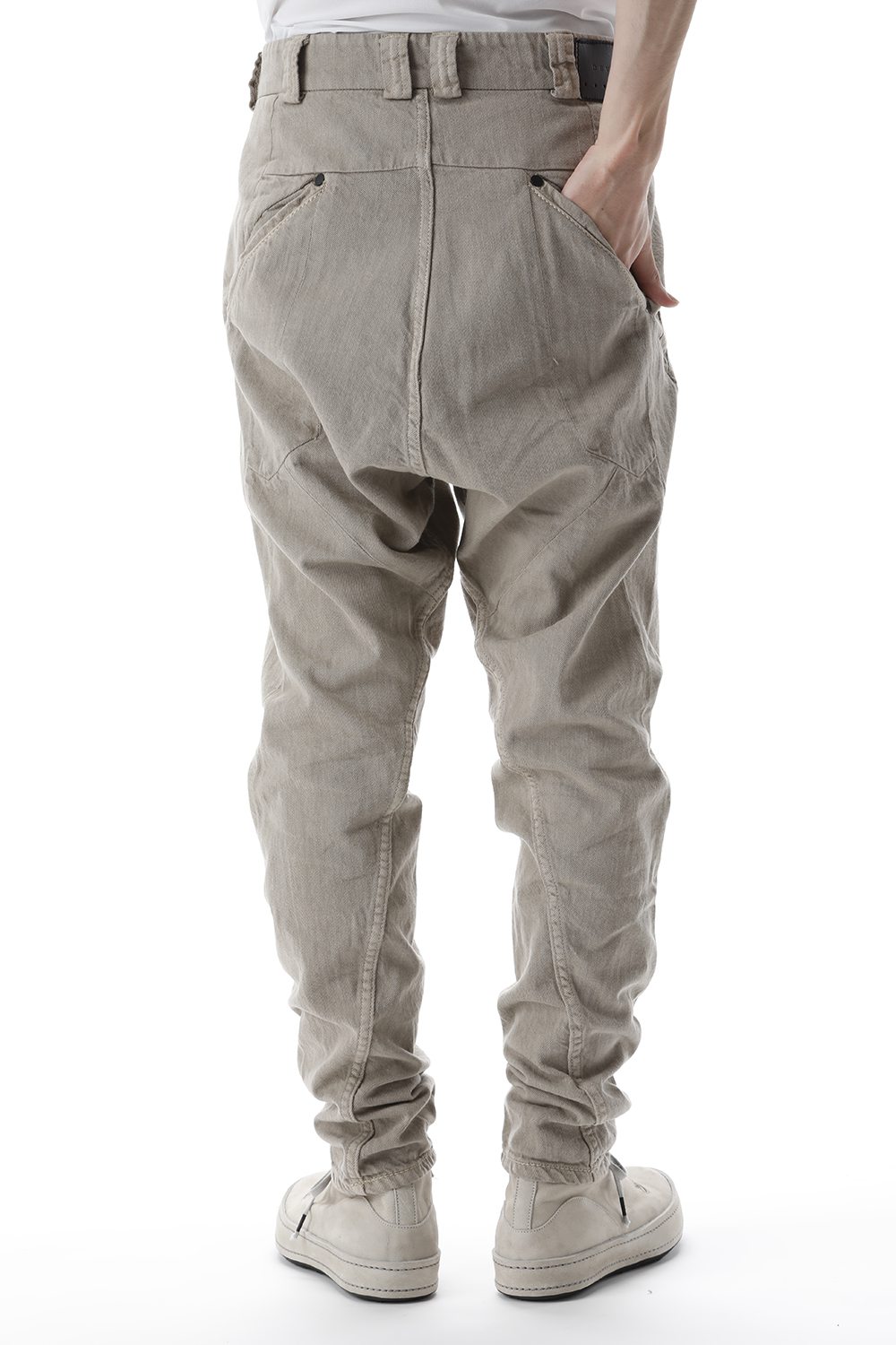 Drop clotch pants 8oz denim vintage wash