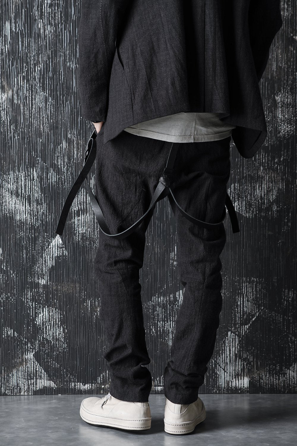 Leather narrow suspenders