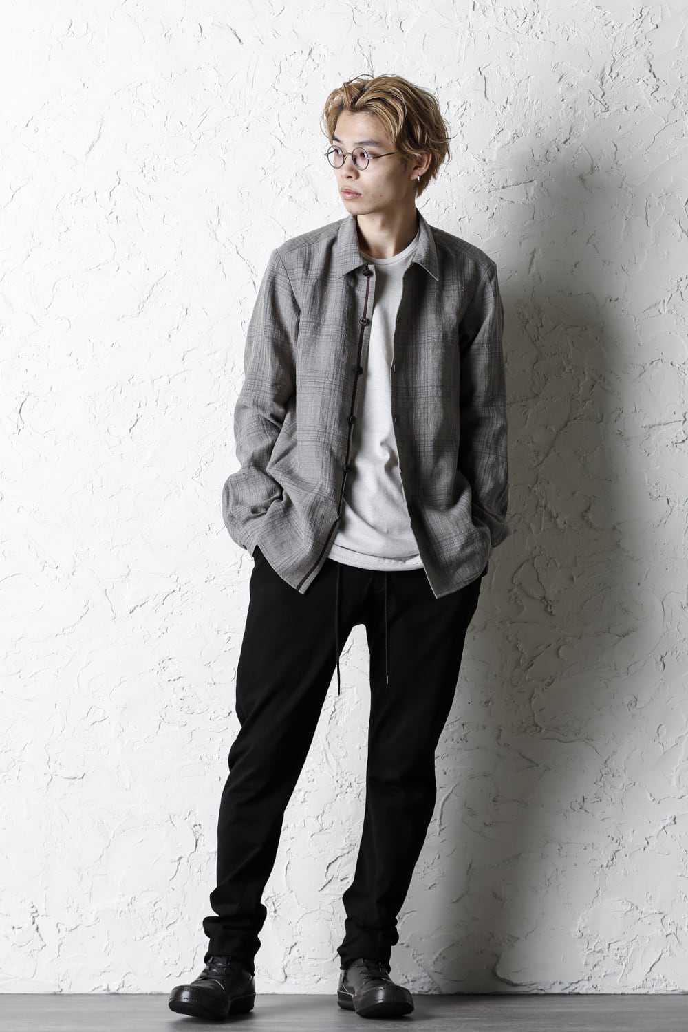 Shirt Linen check shrink wash