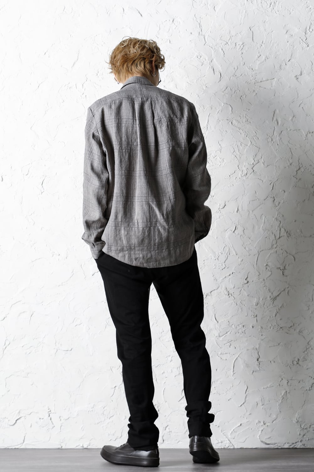 Shirt Linen check shrink wash