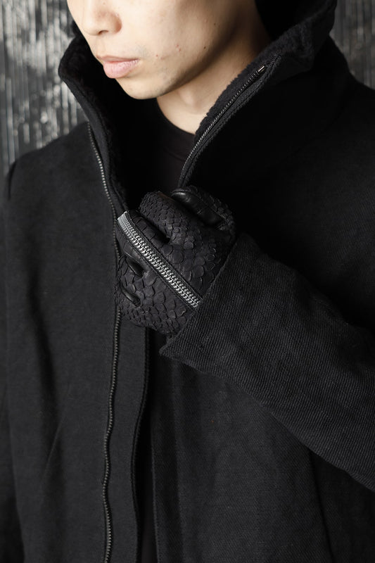 Python×Horse leather Zip gloves