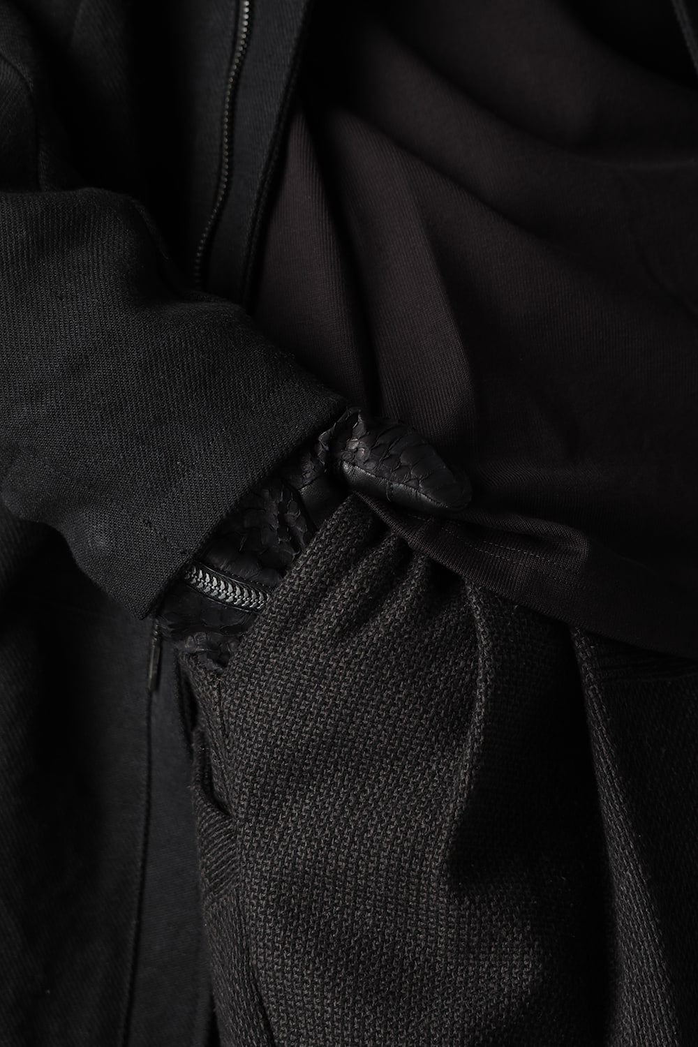 Python×Horse leather Zip gloves