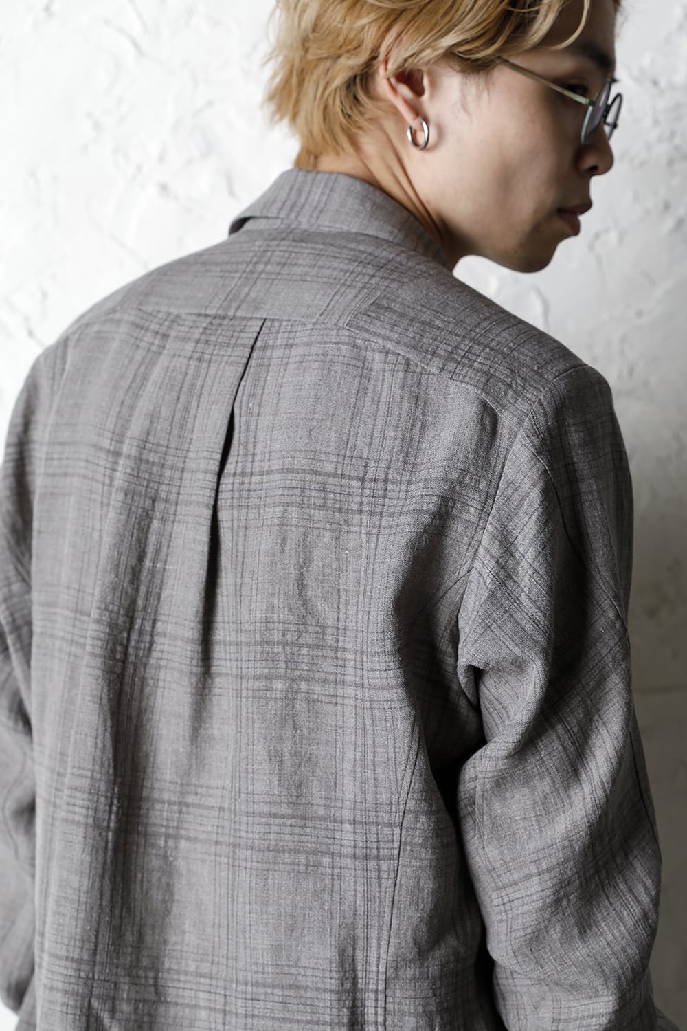 Shirt Linen check shrink wash