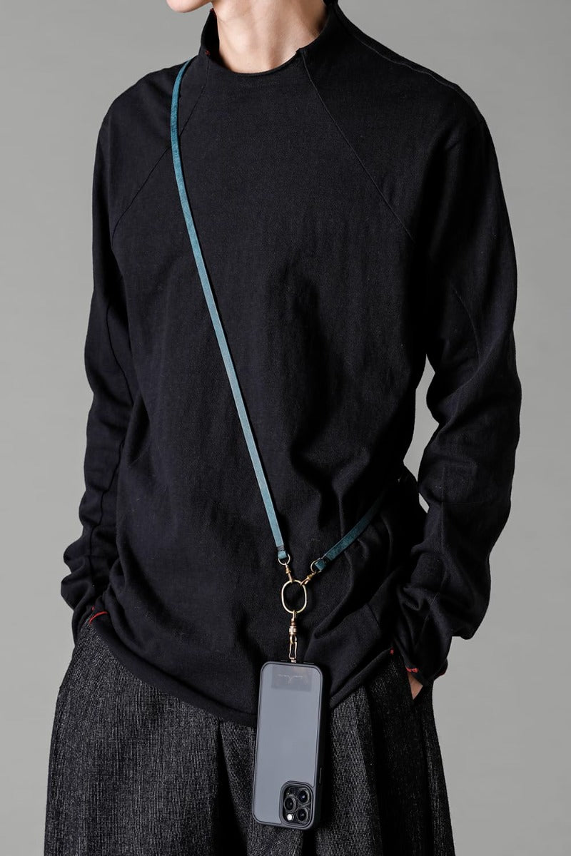 Phone strap Pueblo Leather Petrolio