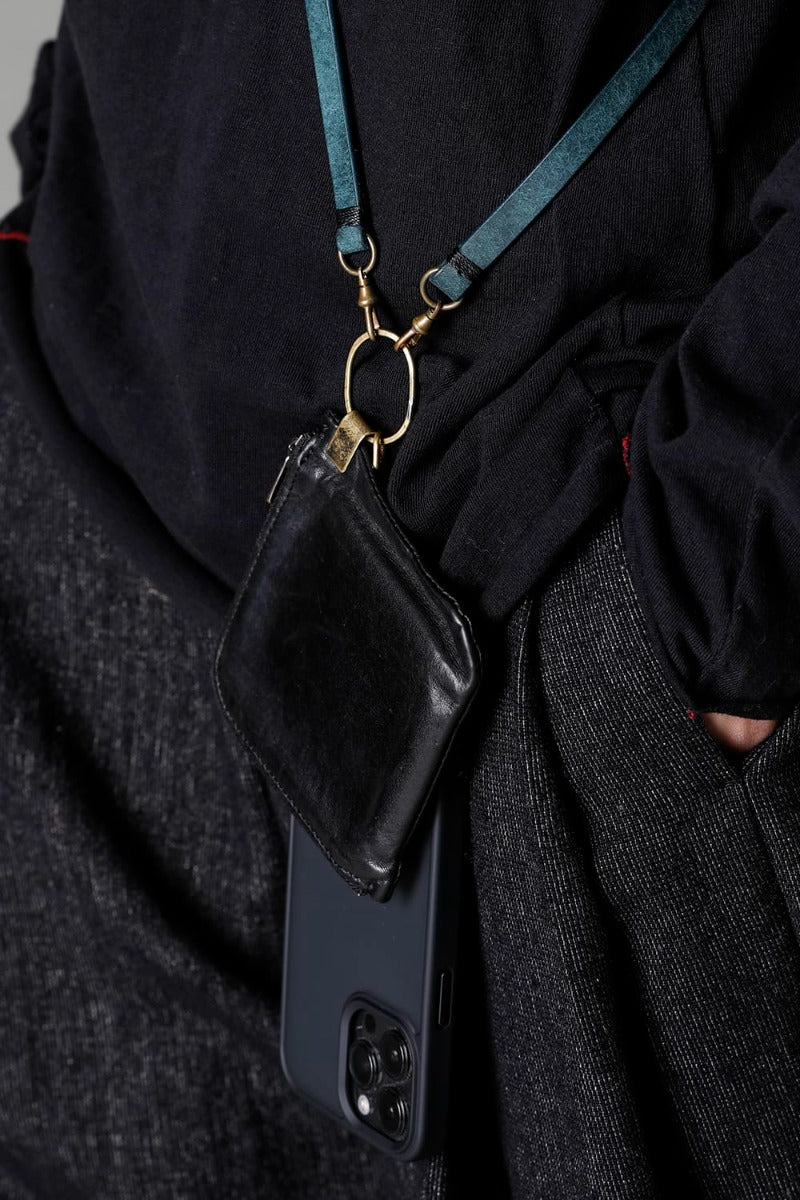 Phone strap Pueblo Leather Petrolio