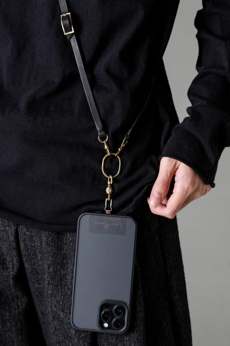 Phone strap Pueblo Leather Black