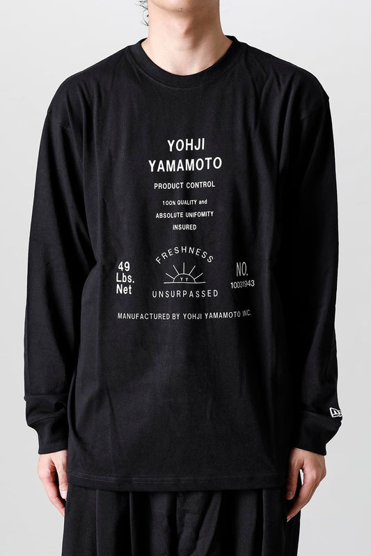 ニューエラ × ヨウジヤマモト フロントプリント 長袖Tシャツ