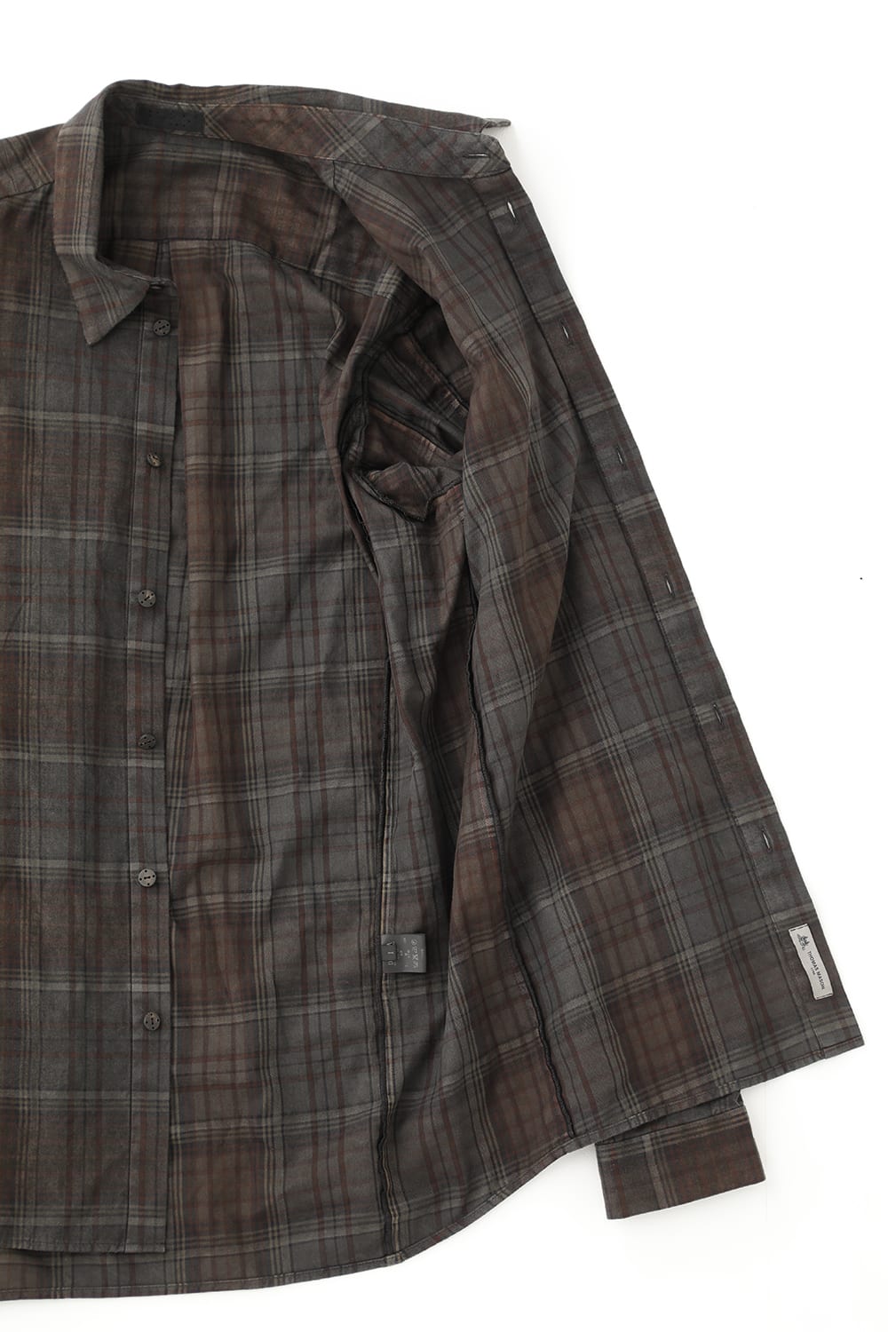 Shirt old check pigment dyed