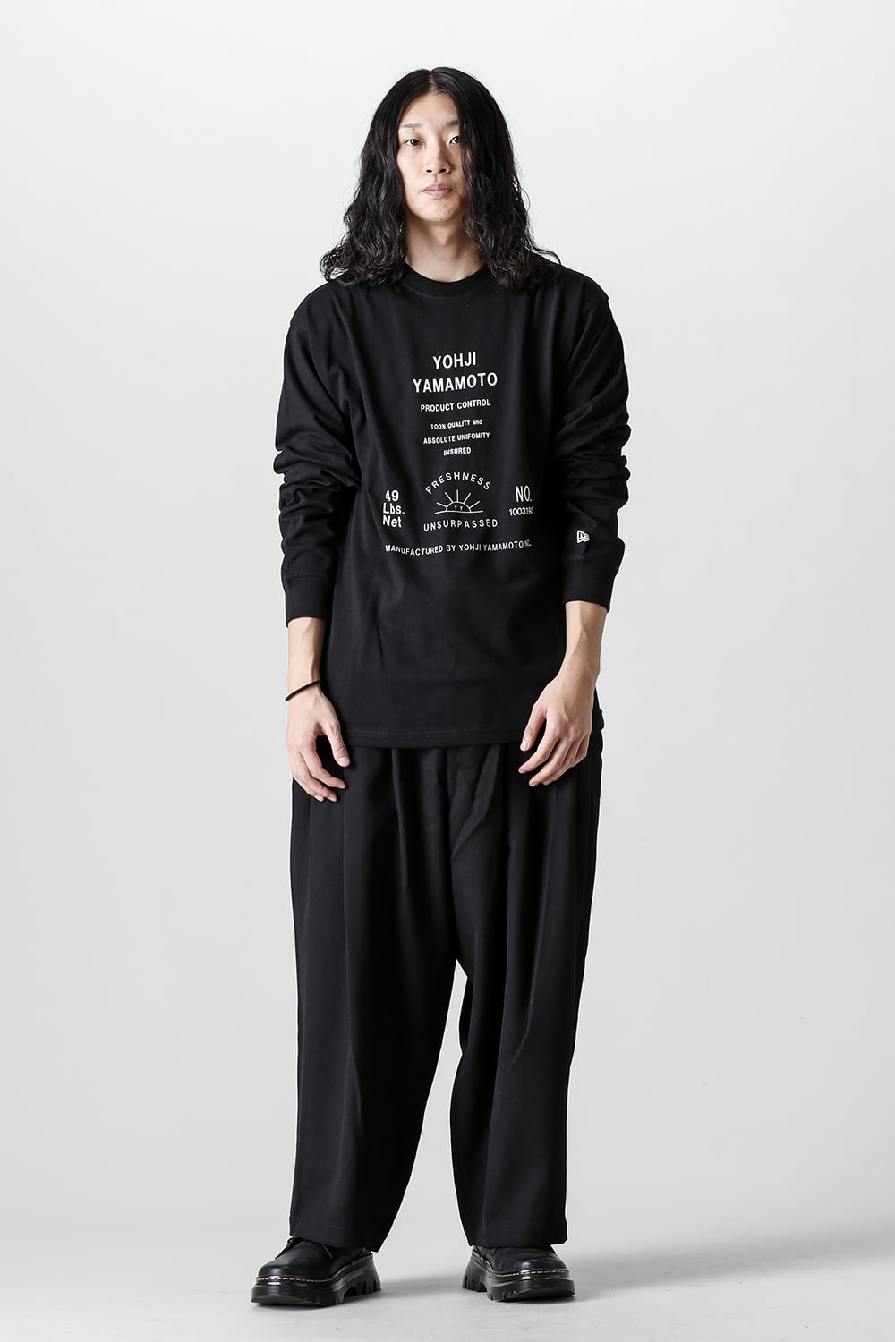 New Era × Yohji Yamamoto Front print Long sleeve T-shirt