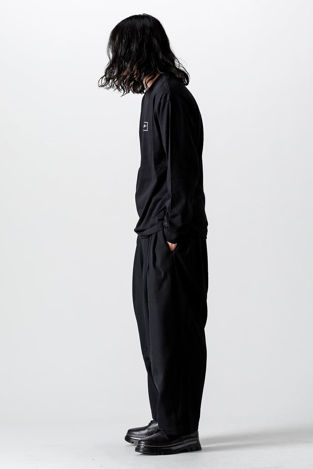 New Era × Yohji Yamamoto Front Logo print Long sleeve T-shirt