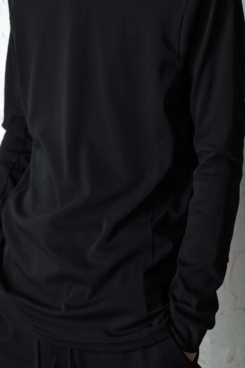 ロングスリーブ エジプシャン コットン ジャージー (SUVIN) ブラック