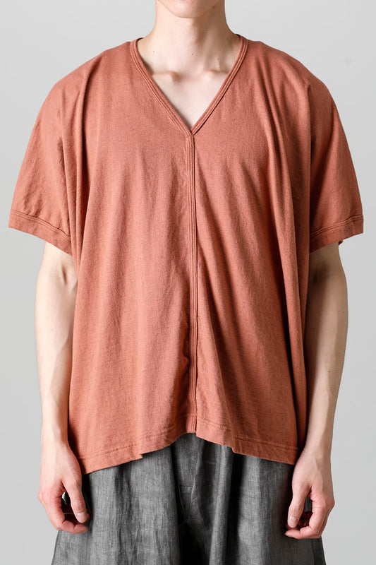 V NECK TEE RED BRICK