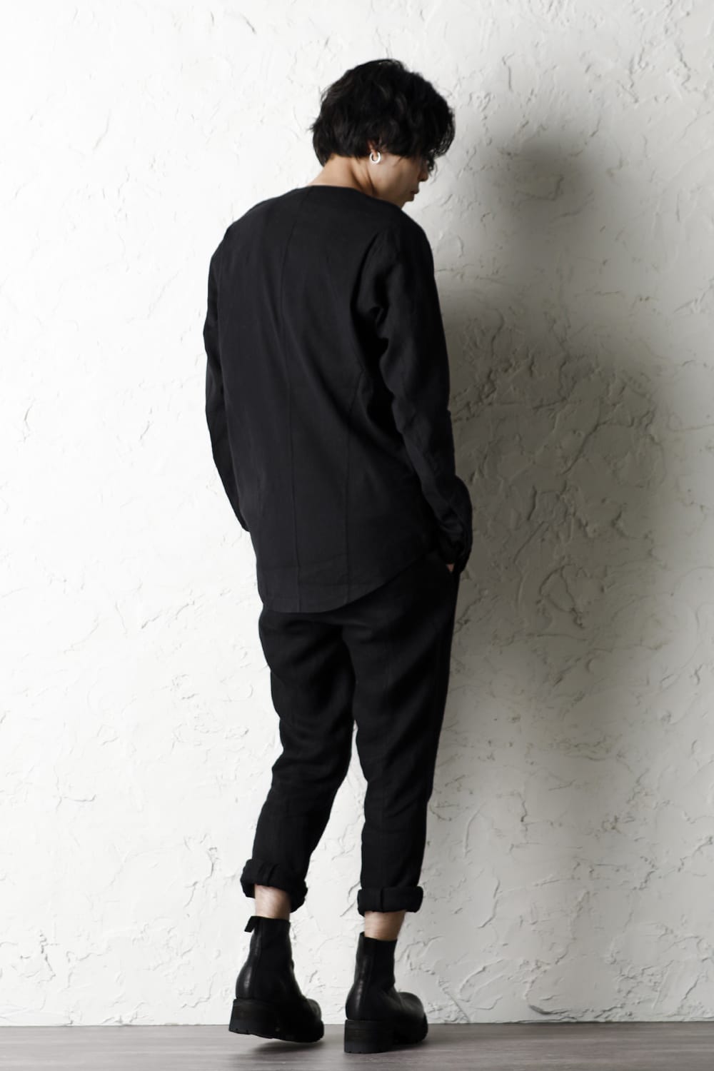 Stretch Linen × Viscose Minimal Shirt