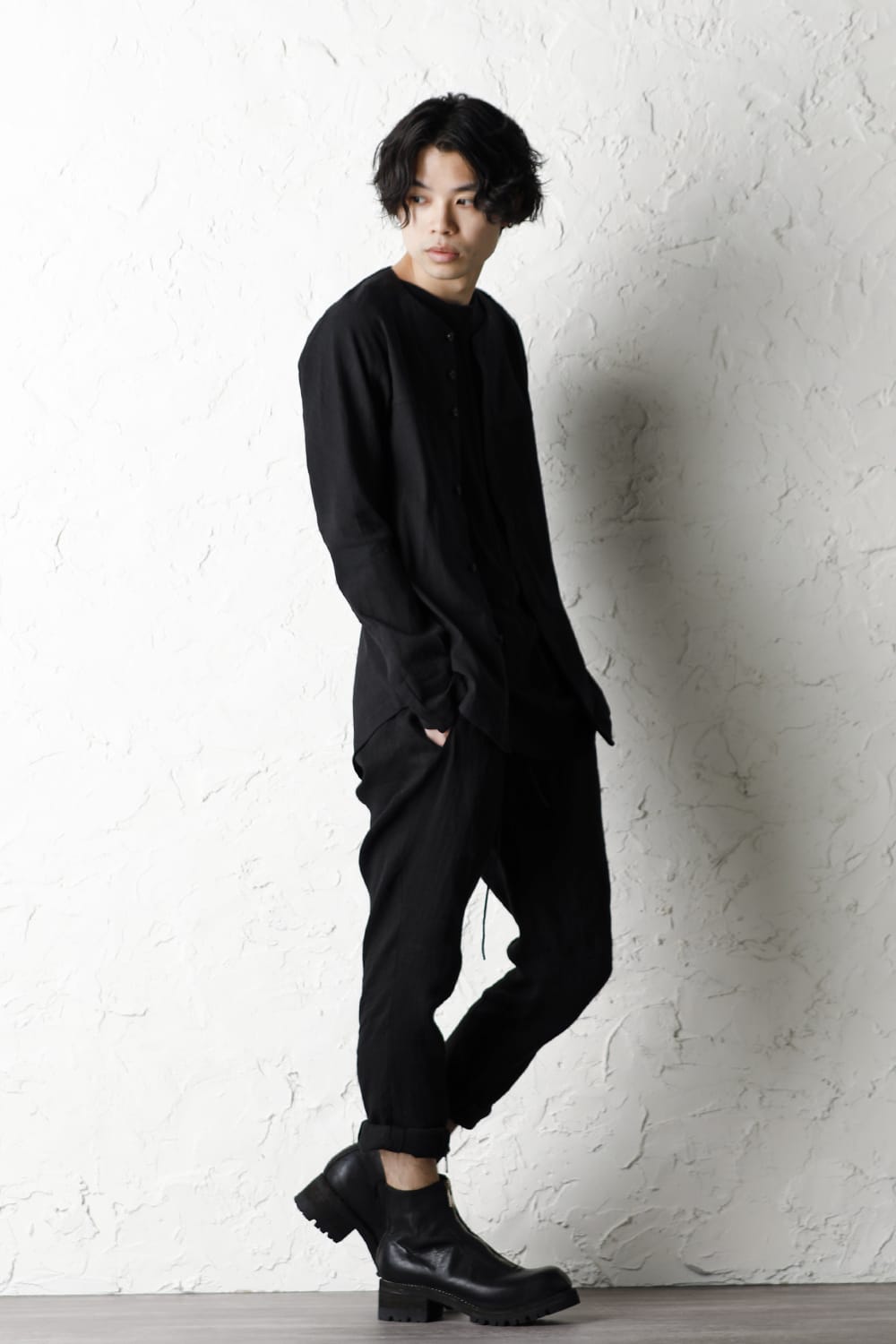 Stretch Linen × Viscose Minimal Shirt