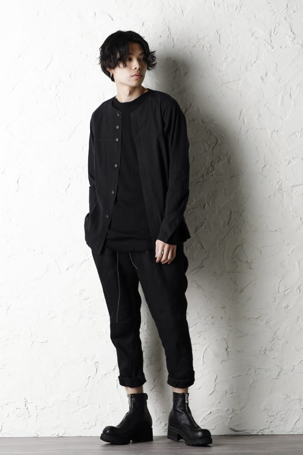 Stretch Linen × Viscose Minimal Shirt