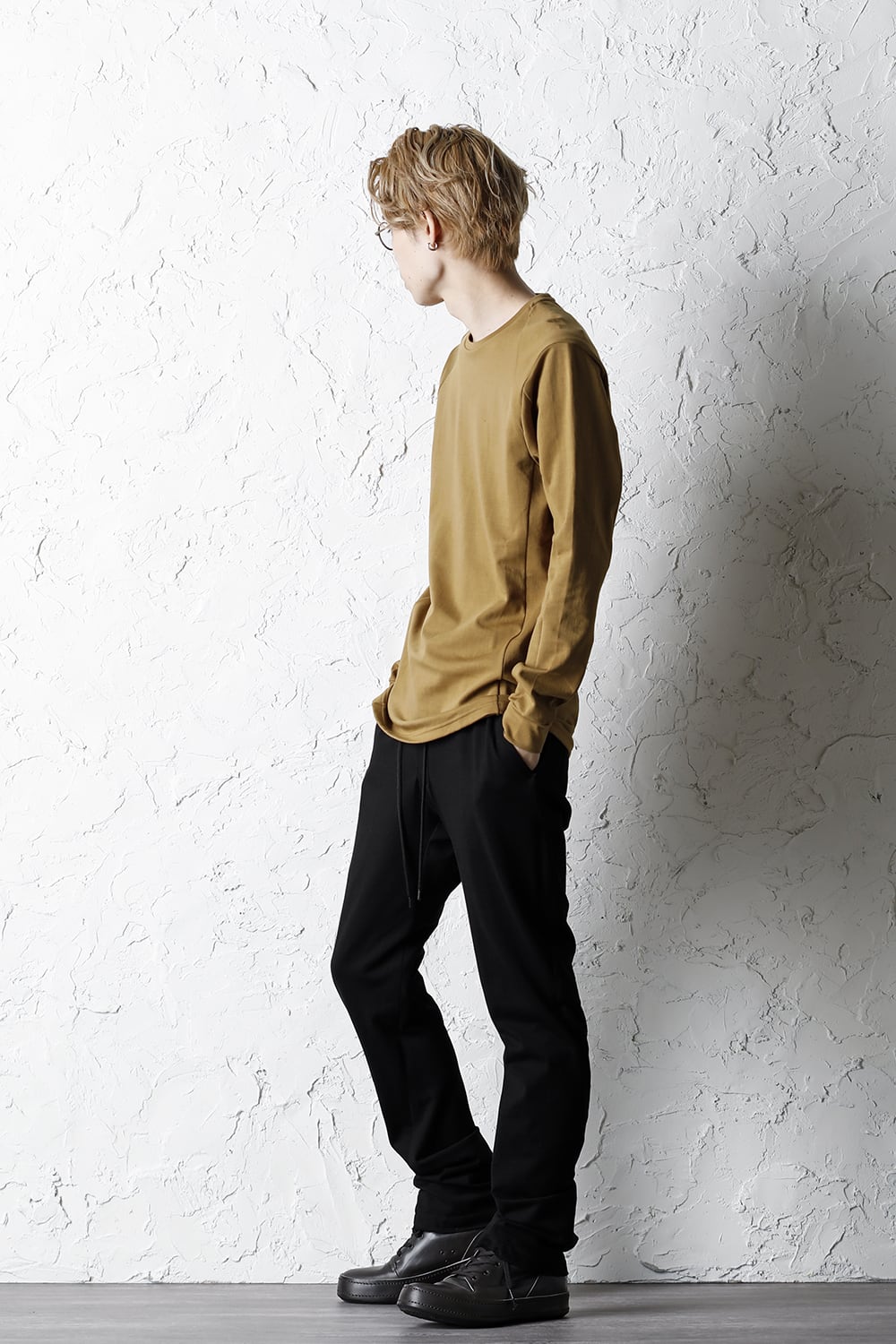 Long sleeve cotton jersey Dark Mustard