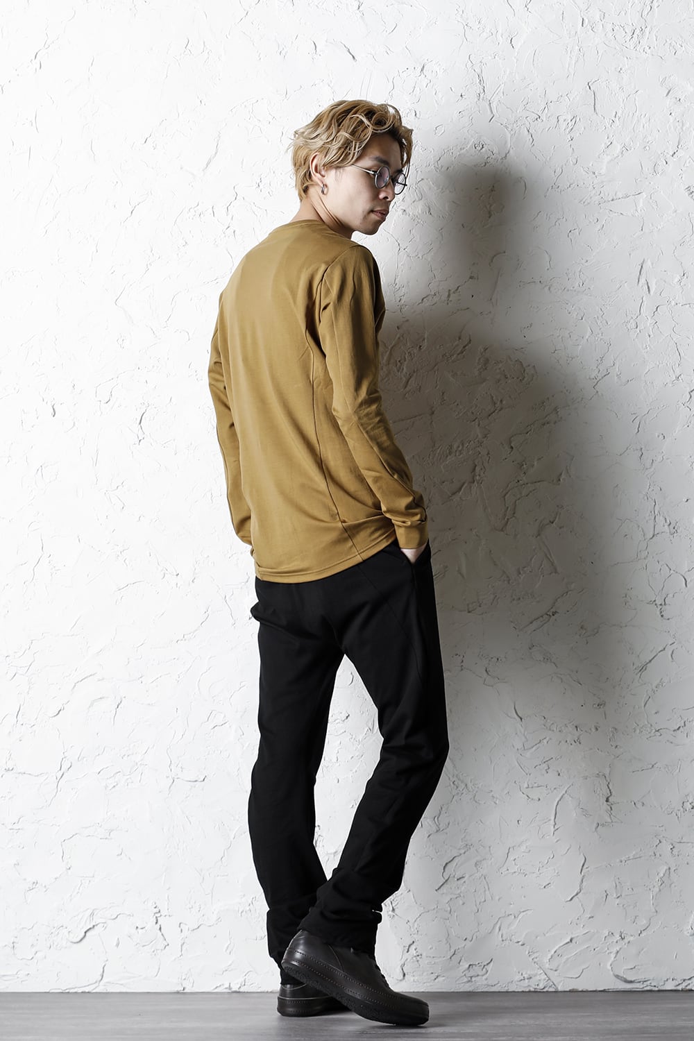 Long sleeve cotton jersey Dark Mustard