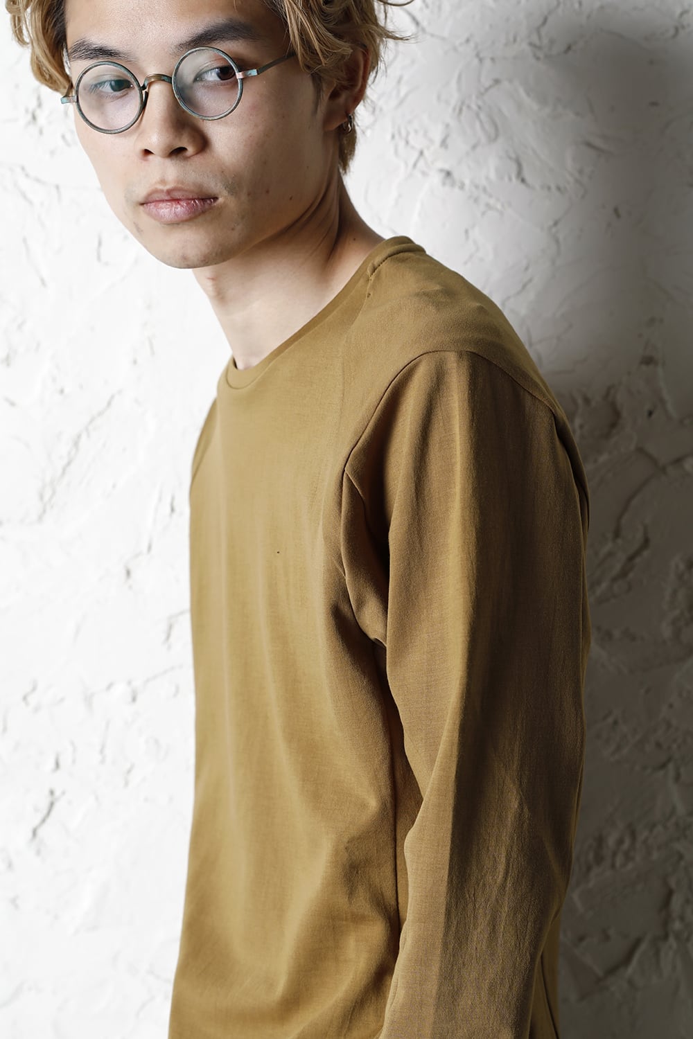 Long sleeve cotton jersey Dark Mustard