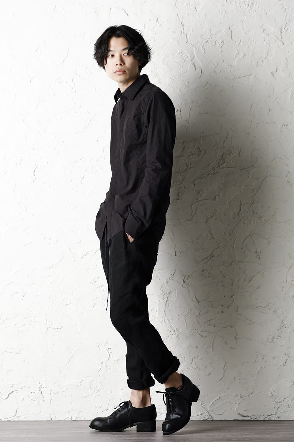 Light Typewriter Buckling Shirt Black