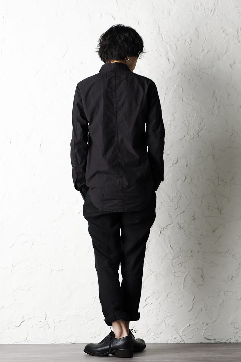 Light Typewriter Buckling Shirt Black