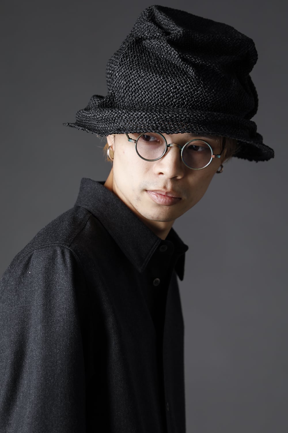 Paper Straw Hat Black