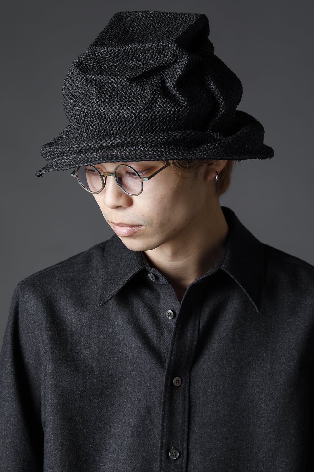 Paper Straw Hat Black