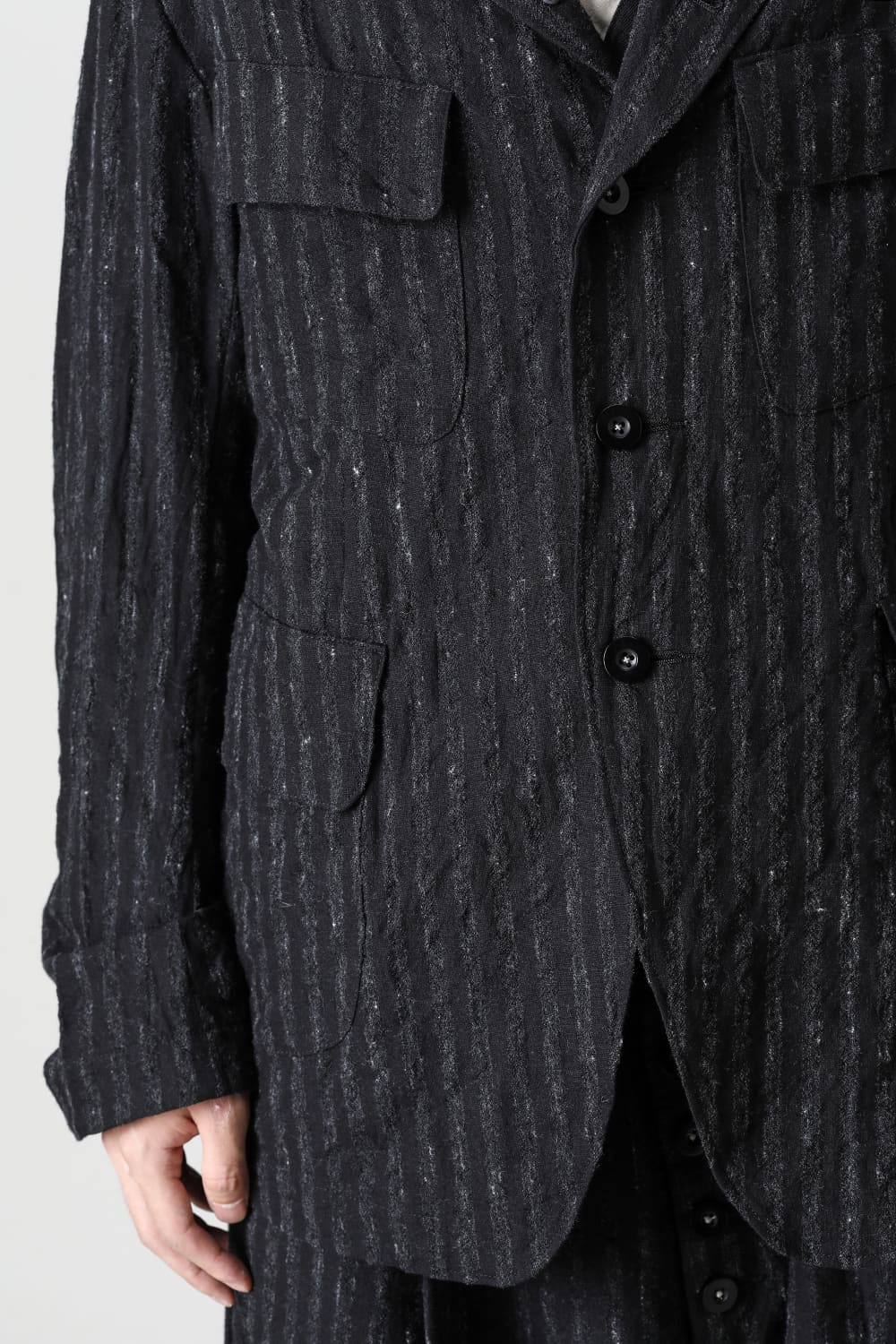 Single Layer 4pkt Blazer - Blurred Stripe