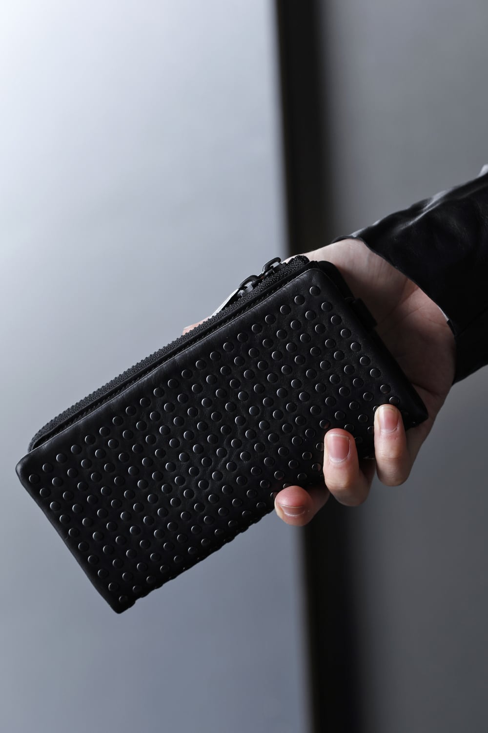 Leather long wallet 'all-studs' 2 DAL