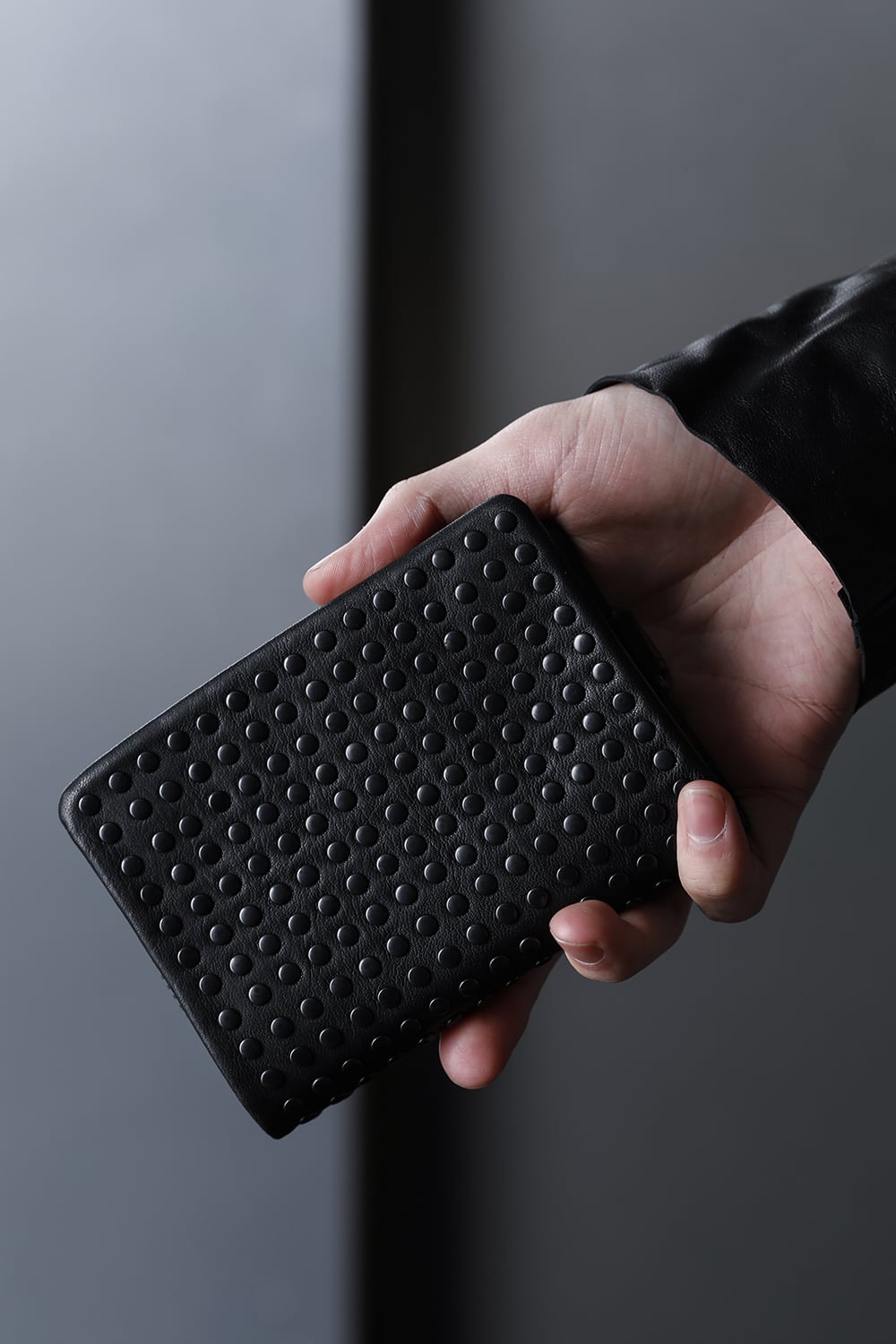 Leather micro wallet 'all-studs' 2 DAL