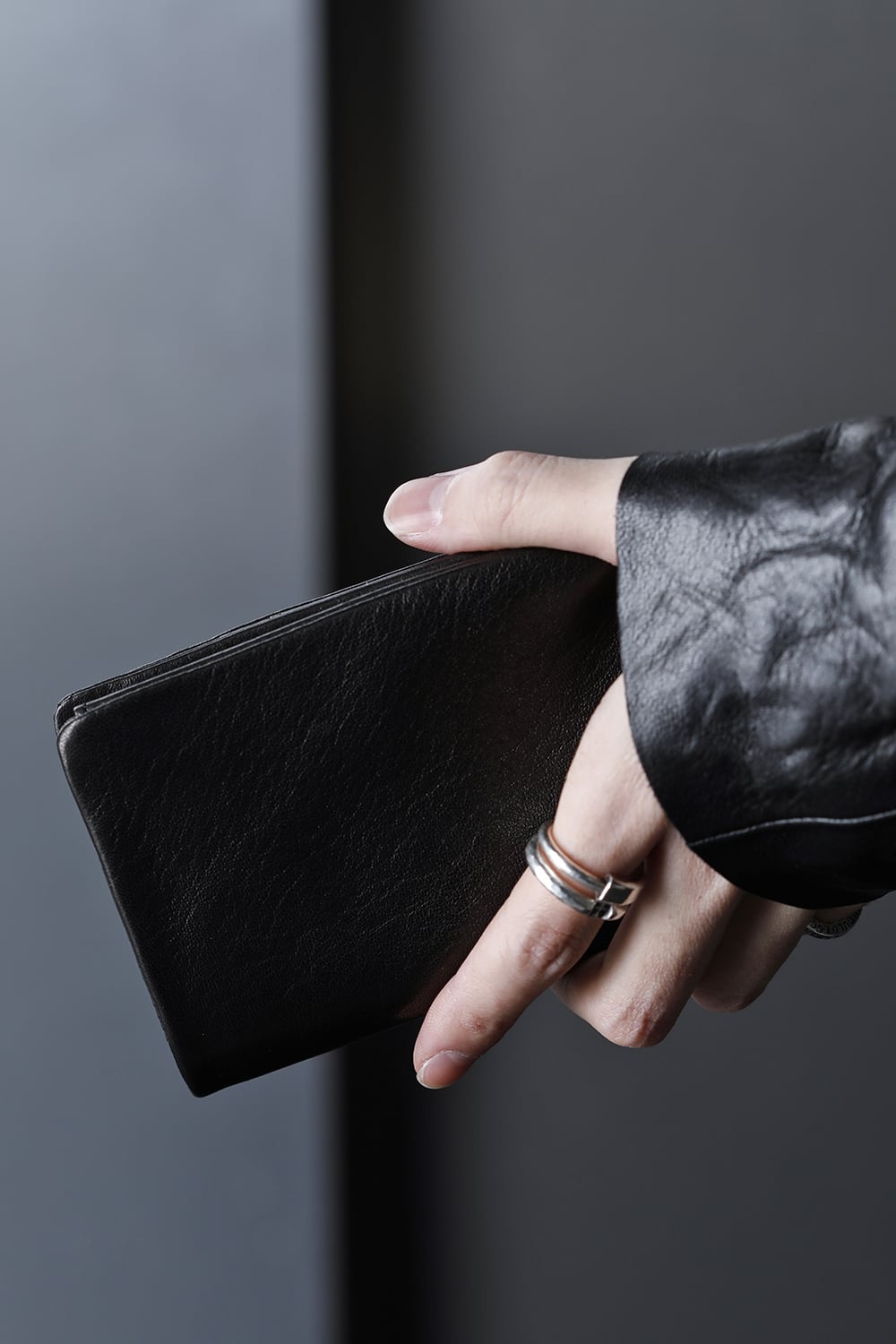 Leather micro wallet 'minimal' shine 2