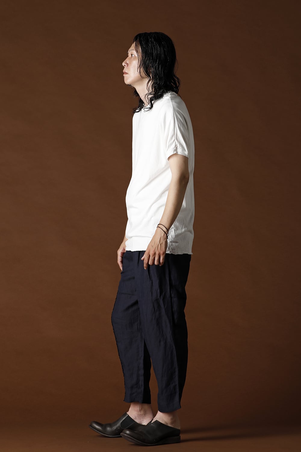 Dual-Layered Fabric Cotton T-Shirts White