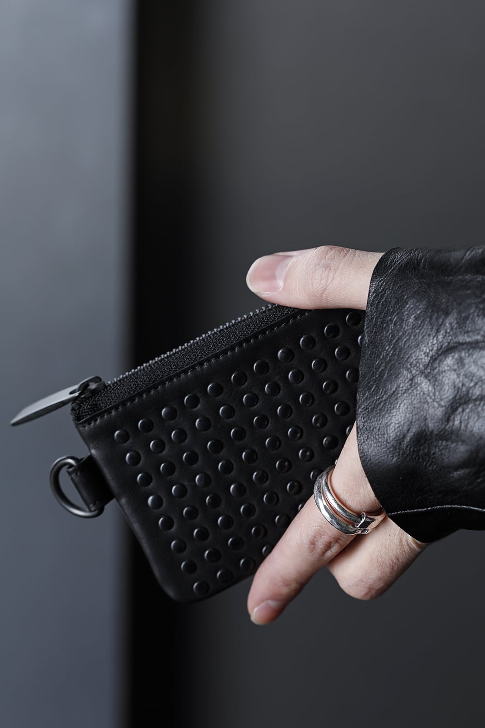 Leather coin case 'all-studs' DAL