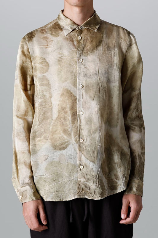 Reguler Collar Shirt (Leaf Print)
