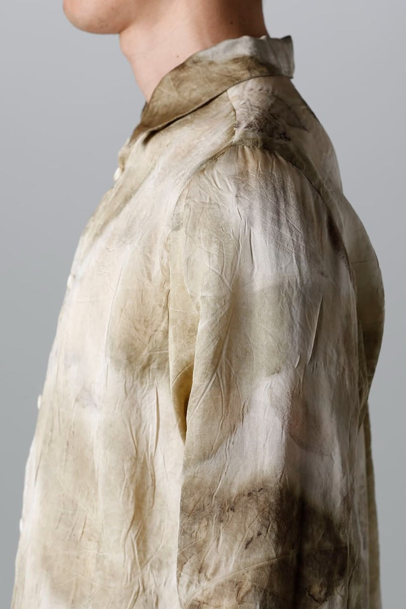 レギュラーカラーシャツ (リーフプリント)