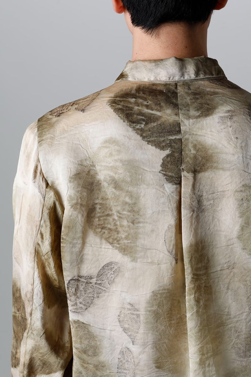 レギュラーカラーシャツ (リーフプリント)