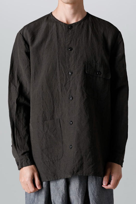 Collarless Pocket Shirt